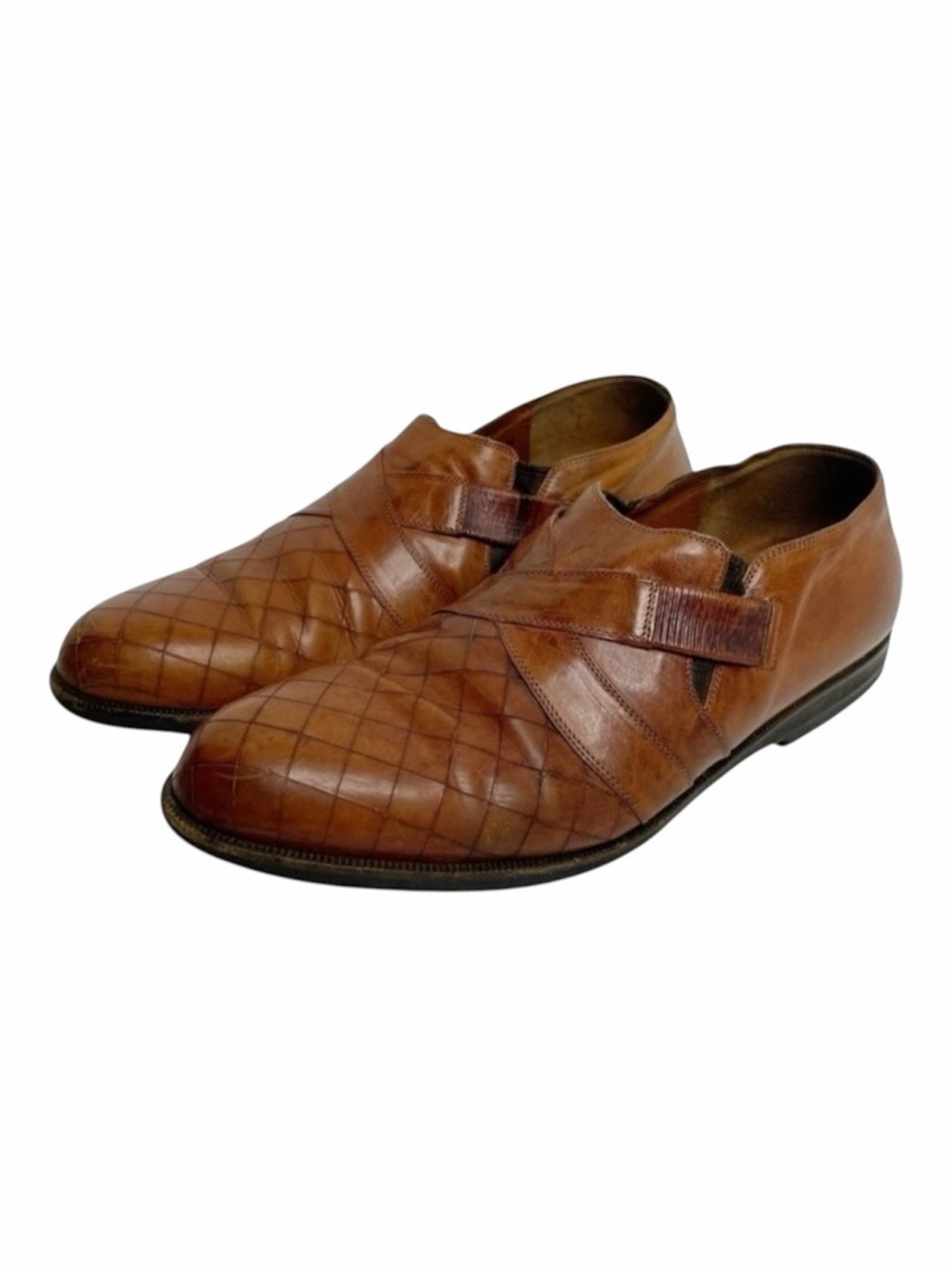Lorenzo Banfi Italian Leather Brown Slip-On Loafers Men’s 8M Vintage 80s